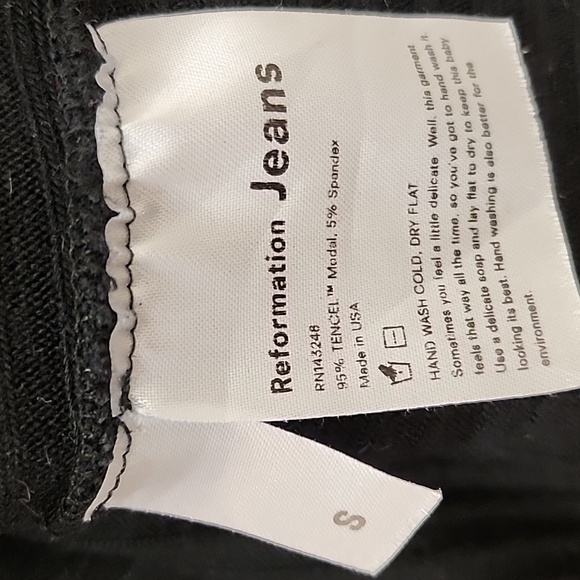 Reformation black Slit  ribbed knit midi dress  Strechy Small - Picture 16 of 16